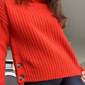 Madewell red knit sweater